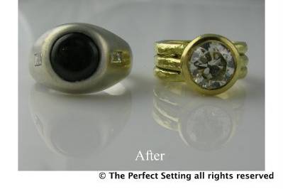 Both the diamond and the setting were used to create new 