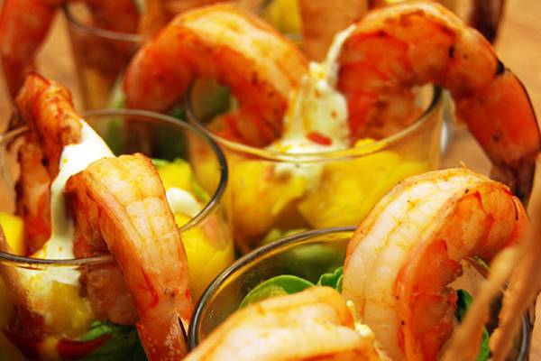 Chili lime shrimp “on the rocks”, avocado crema, mango salsa, tortilla ribbon from a recent tasting. We hold tastings monthly -- email shanez@datztampa.com to RSVP!