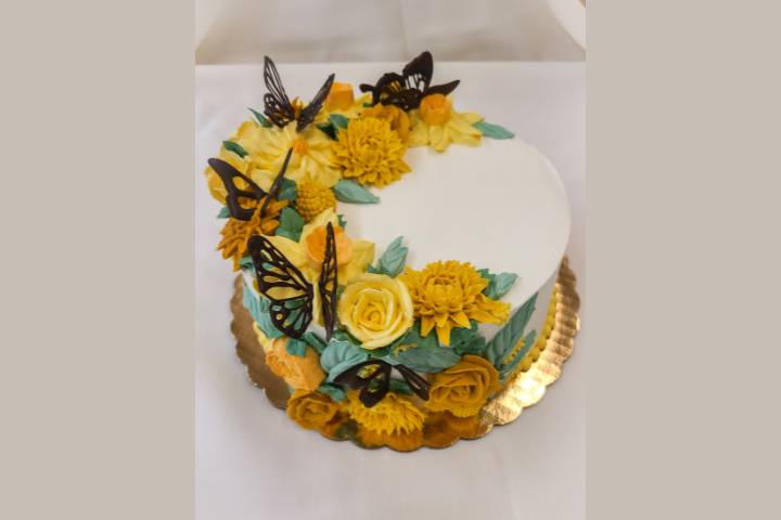 Yellow Butterfly Cake