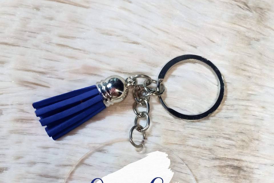 Bride To Be Navy Blue Keychain