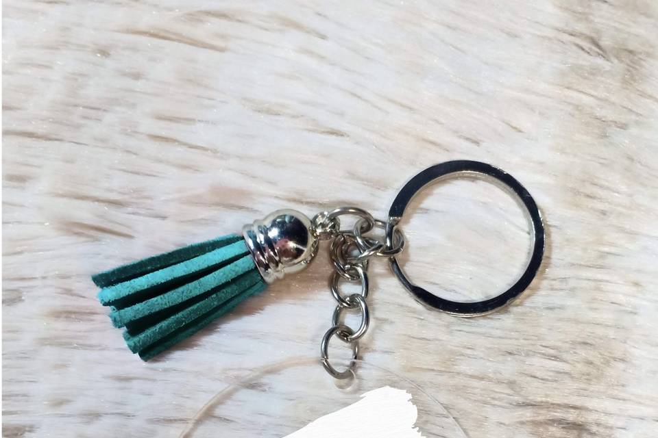 Bride To Be Teal Keychain