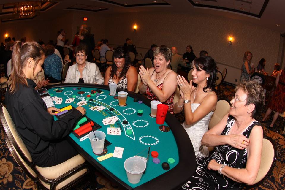 Perfect for wedding guests that don't like to dance! CASINO GAMES!