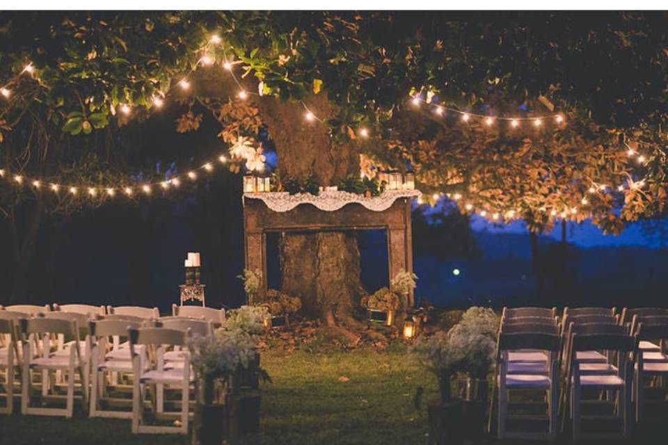 The outdoor wedding venue