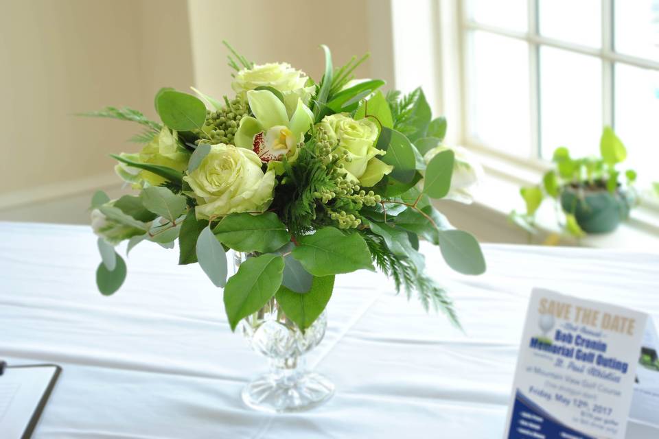 Green floral arrangement