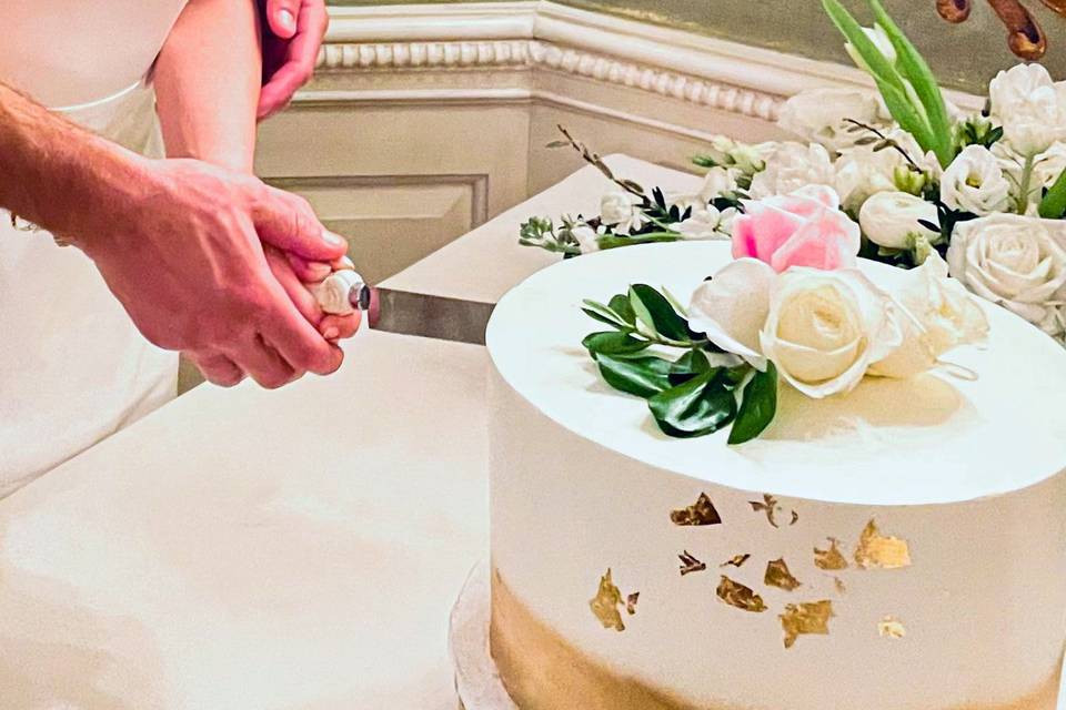 Gold Wedding Cake