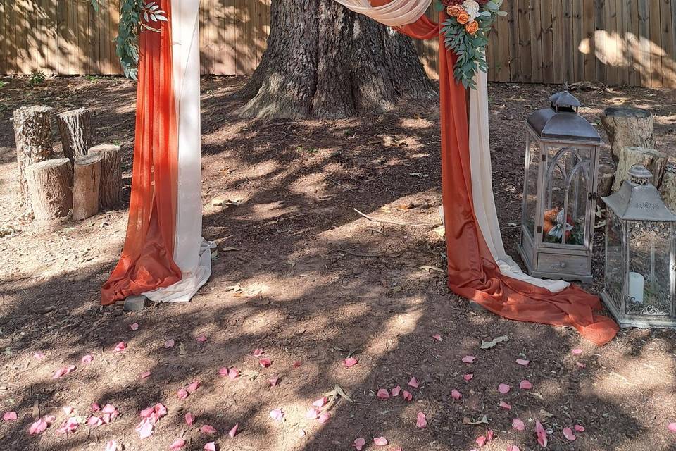Wedding under 112 year old oak