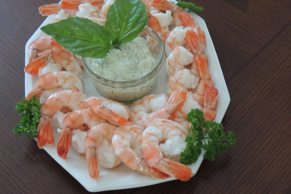 Roasted shrimp w/pesto