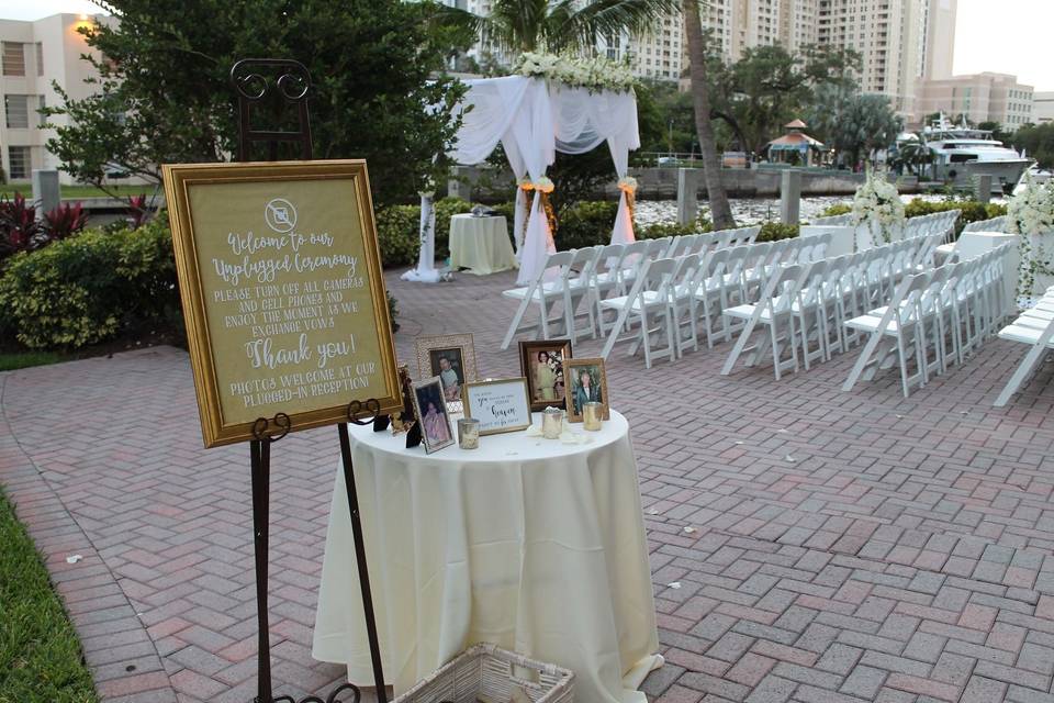 Chuppah on River Patio