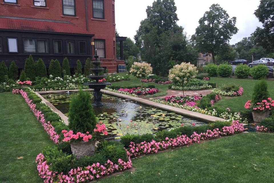 Water garden at the Estate