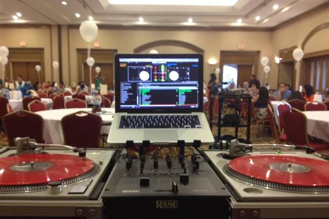 DJ set up and dance floor