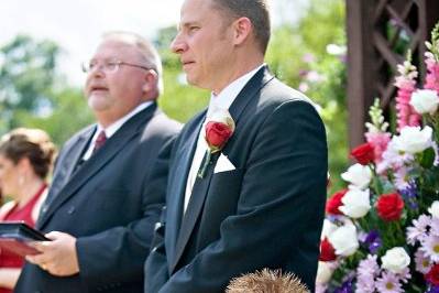 Waiting for his bride