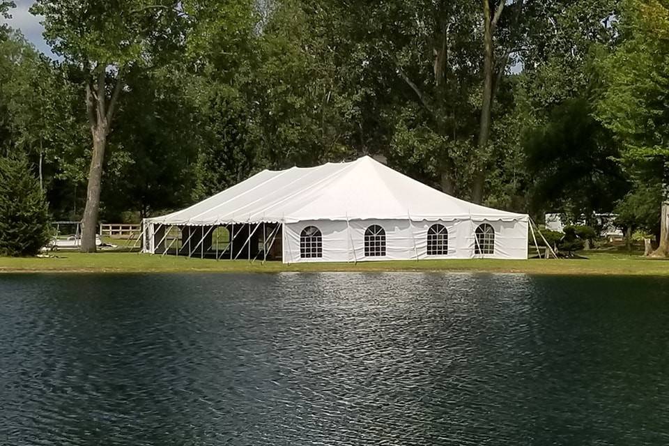 40x120 Frame Tent over Trees
