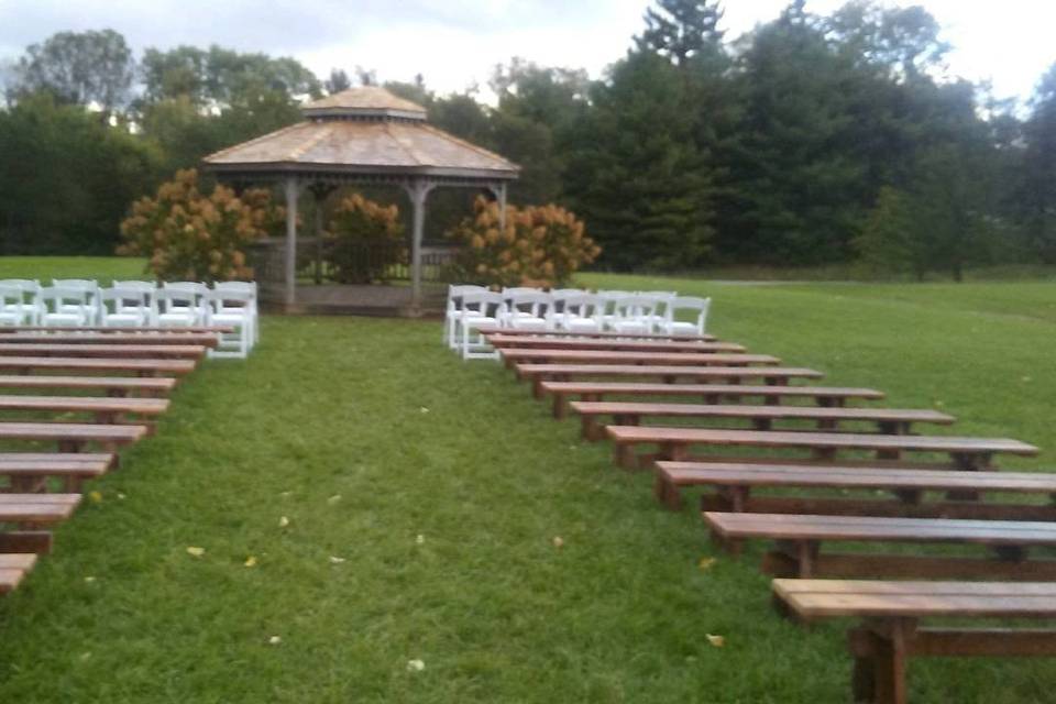 Wood Benches at Grand Allee