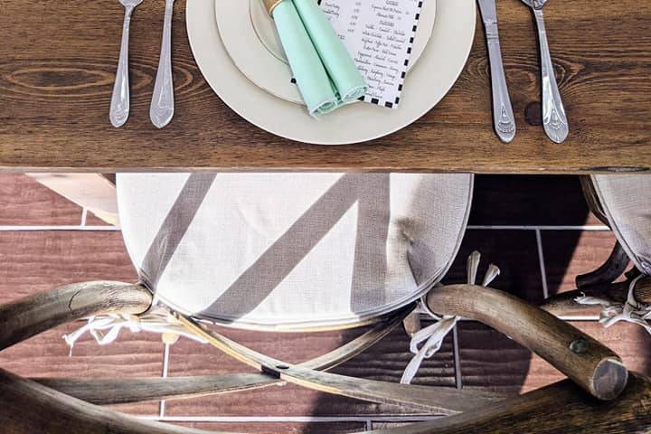 Mint green & Farmhouse Table