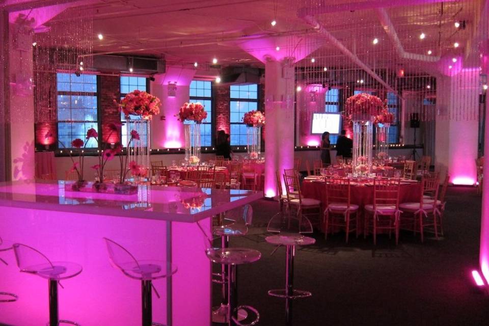 Wedding reception area