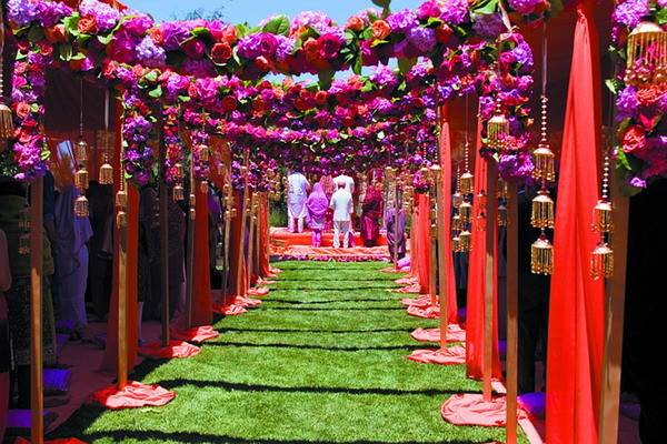 Wedding ceremony area
