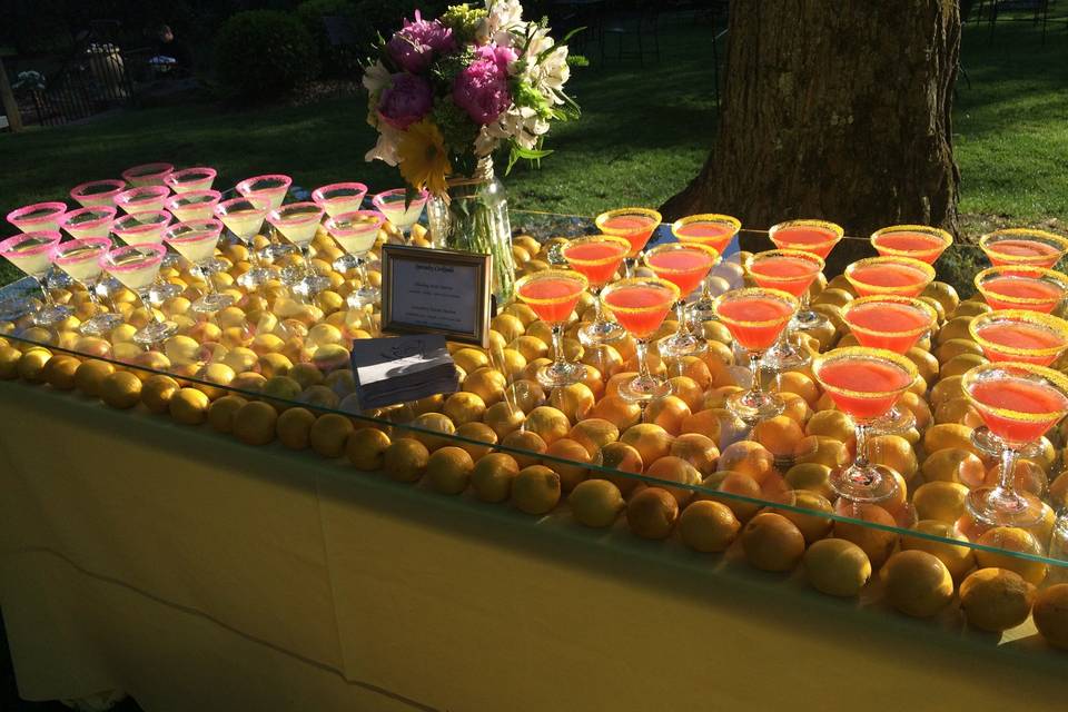 Floral escort cards