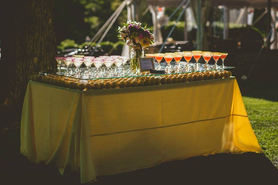 Wedding refreshment area