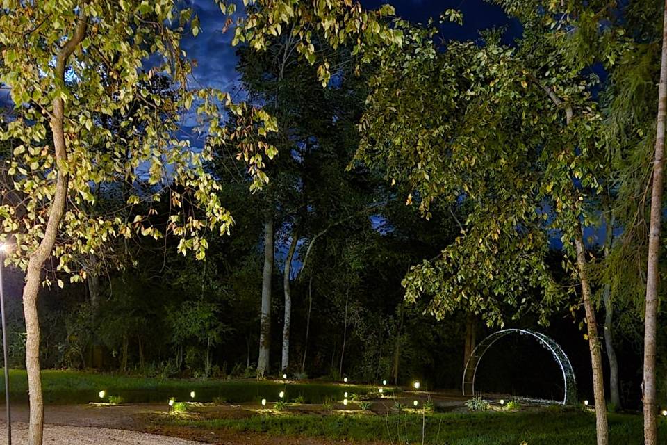 The new area at dusk.