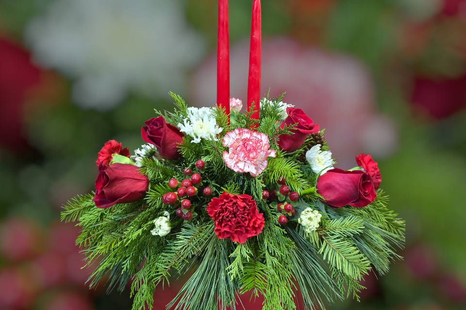 Winter wedding table scape