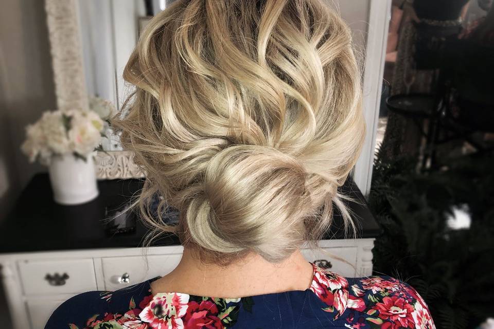 Low bun updo