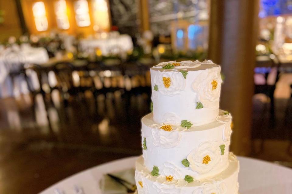 Painted Buttercream flowers