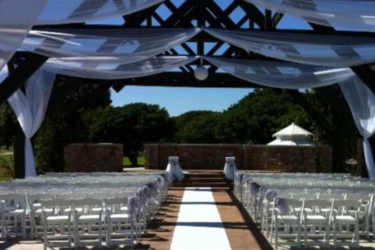 Outdoor wedding ceremony