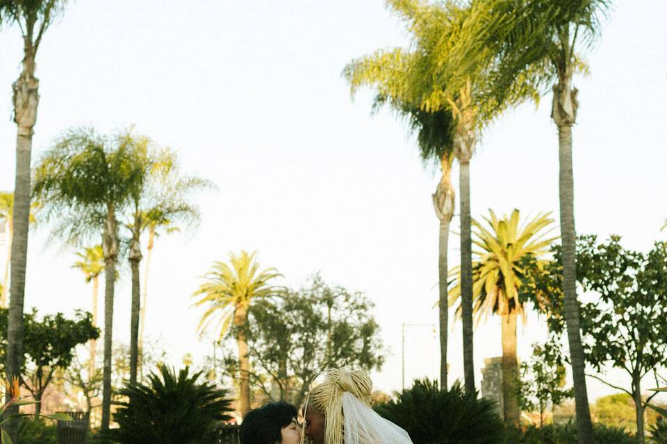 Bend down for a kiss
