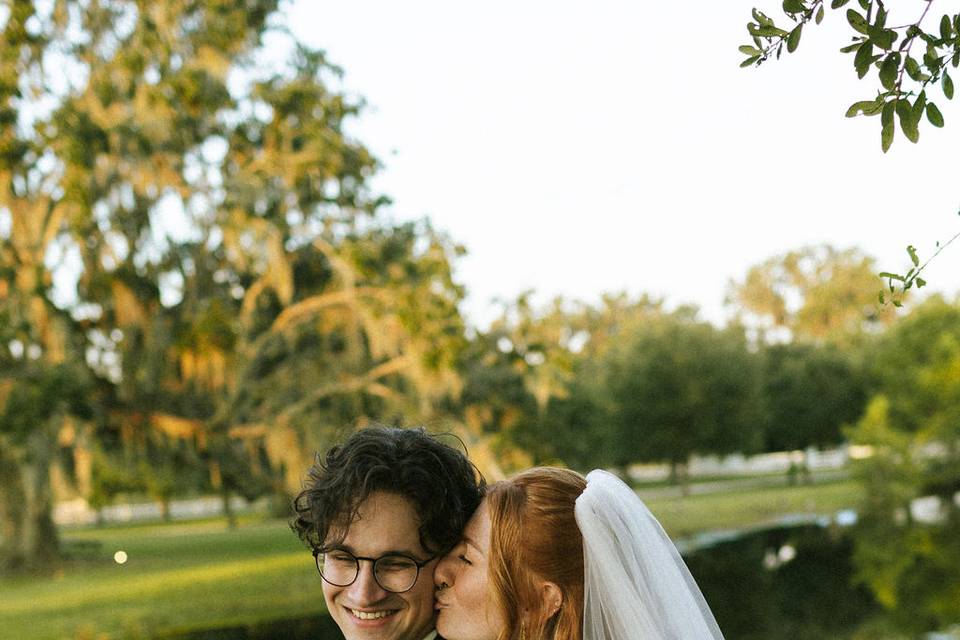 Smooch on the cheek