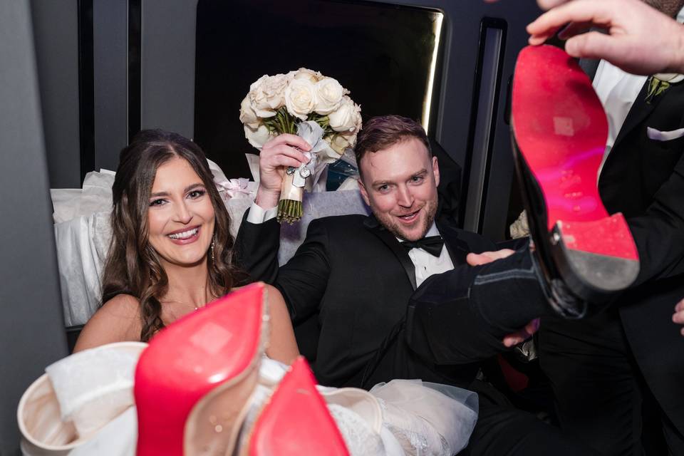 Shoes in the limo