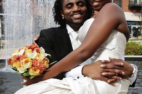 The groom and bride