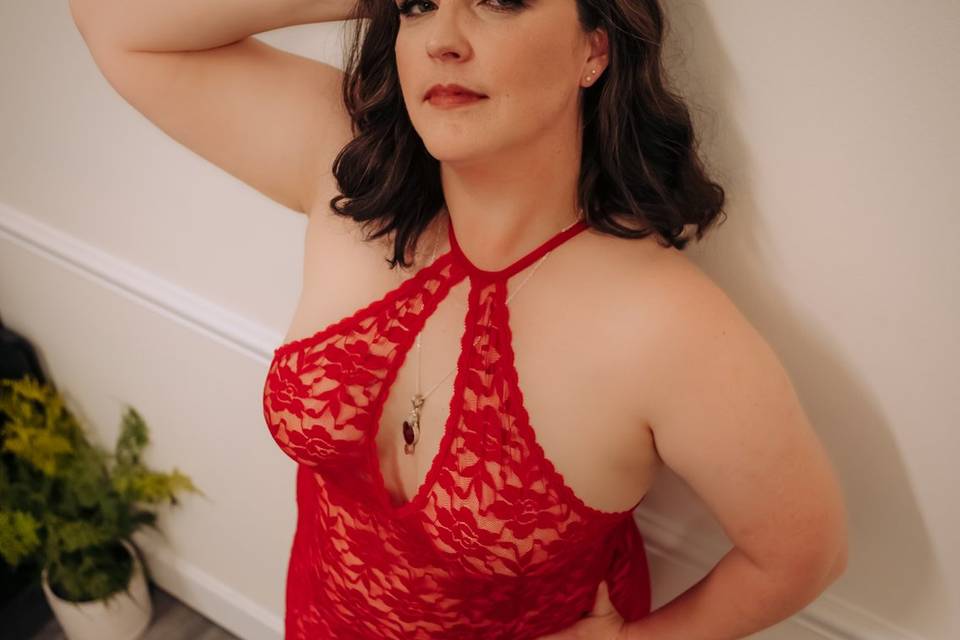 Red Boudoir Outfit