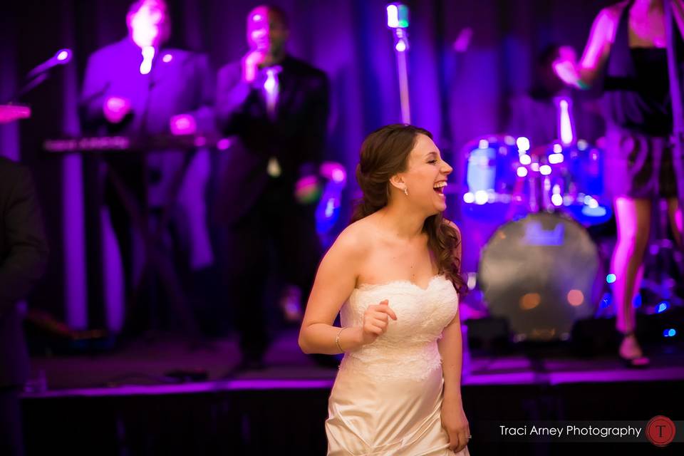 Bride dancing