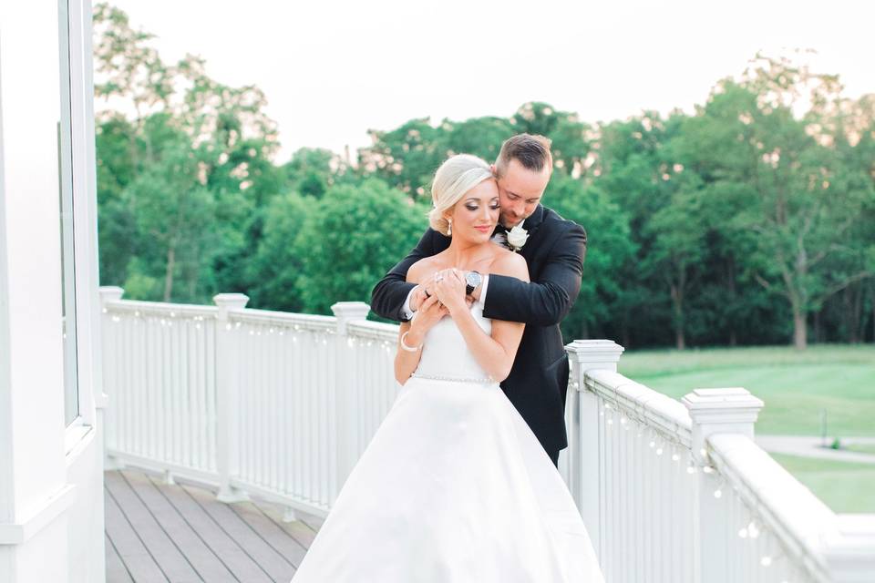 Hugs on the balcony