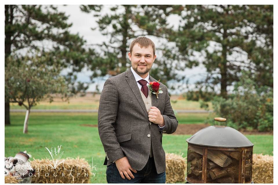 Wedding portrait outside