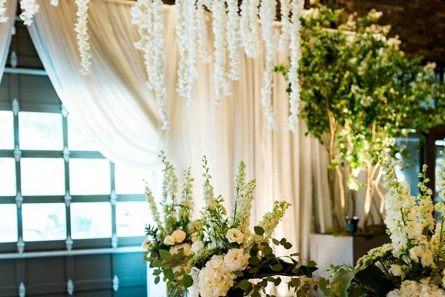 The white curtains
