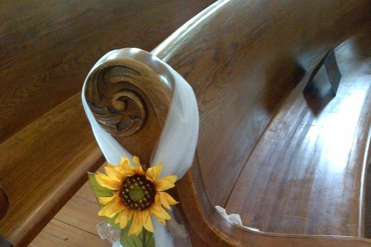 Sunflower aisle decoration