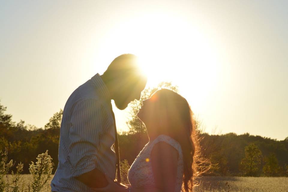 The golden hour for our groom and his lovely bride (Photo courtesy of Tori Harrison)