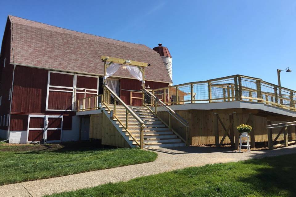 We have a handicap-ramp on the south side of the barn.