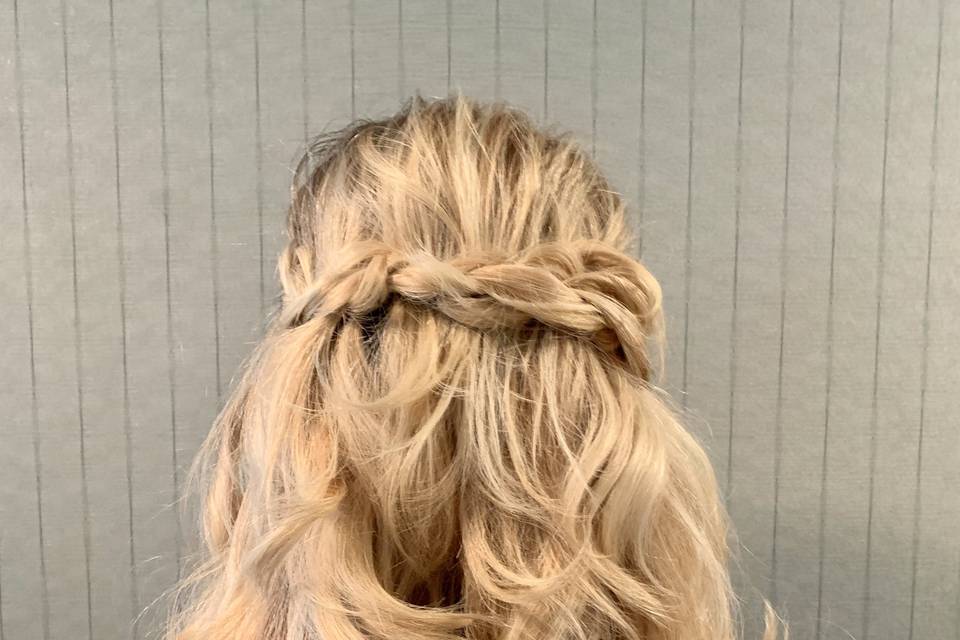 Boho style braid and curls