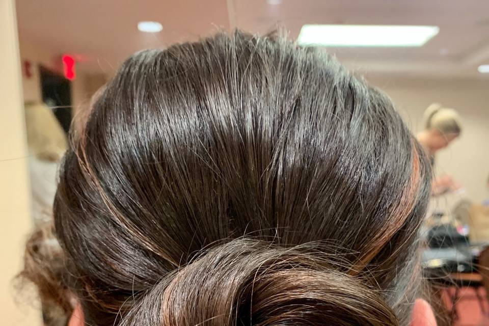 Classic chignon hairstyle