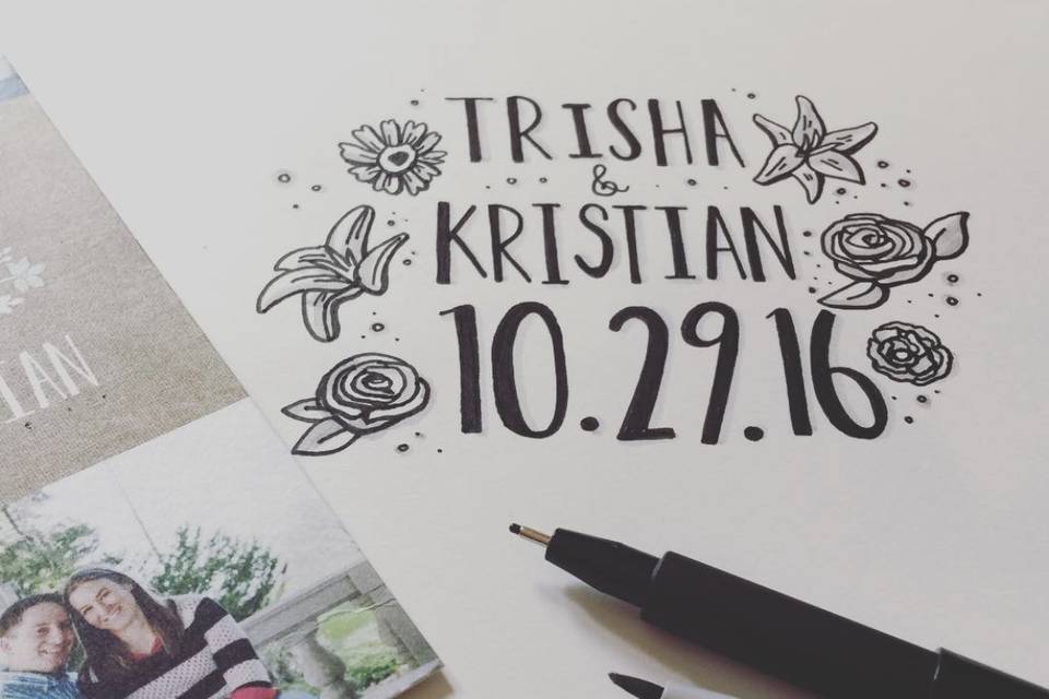 Hand lettering Name Detail