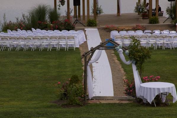 Wedding ceremony setup