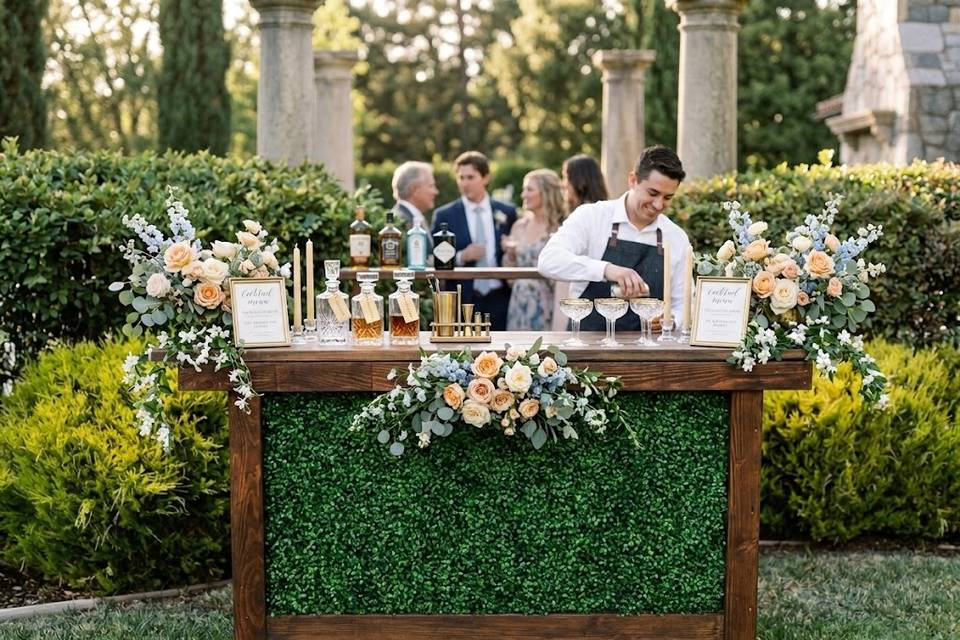 Our Custom Boxwood Bar