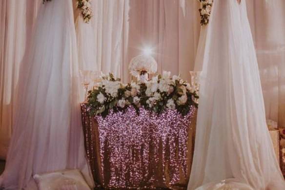 Floral altar decor
