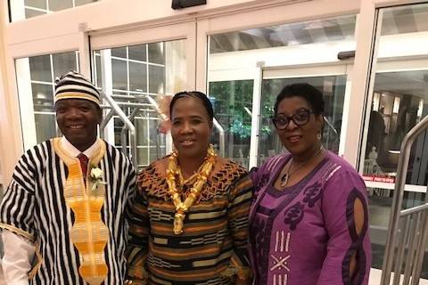 Groom's parents arrived fro the Ivery Coast, Africa
