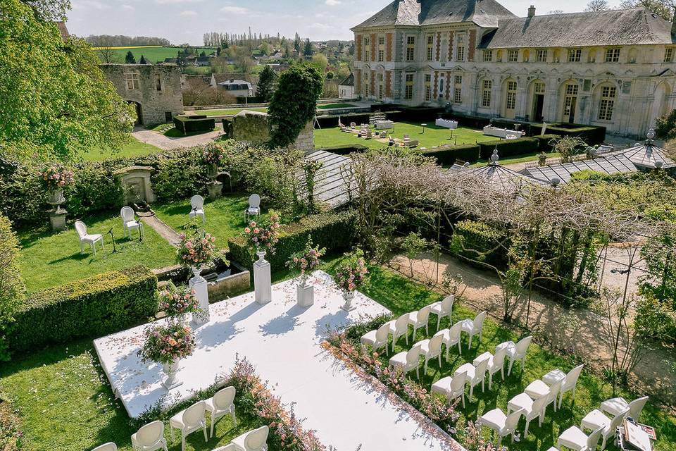 Ceremony drone shot