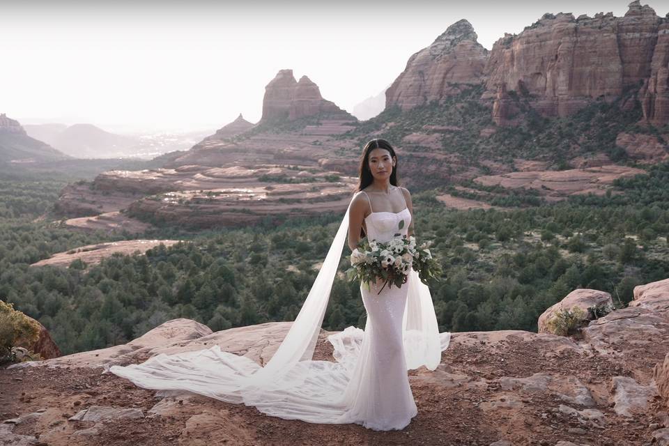 Bride and the canyons