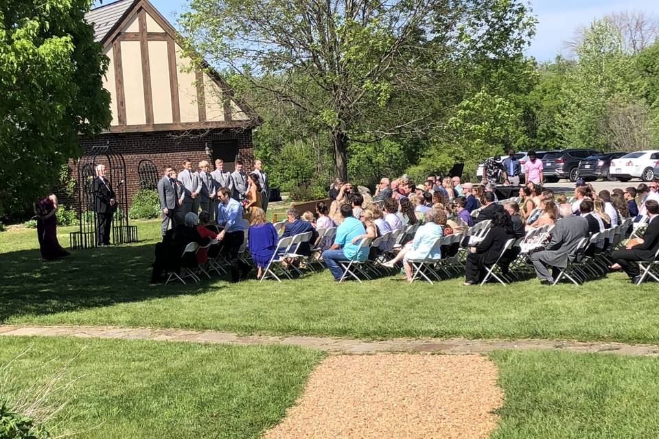 Ceremony at back lawn