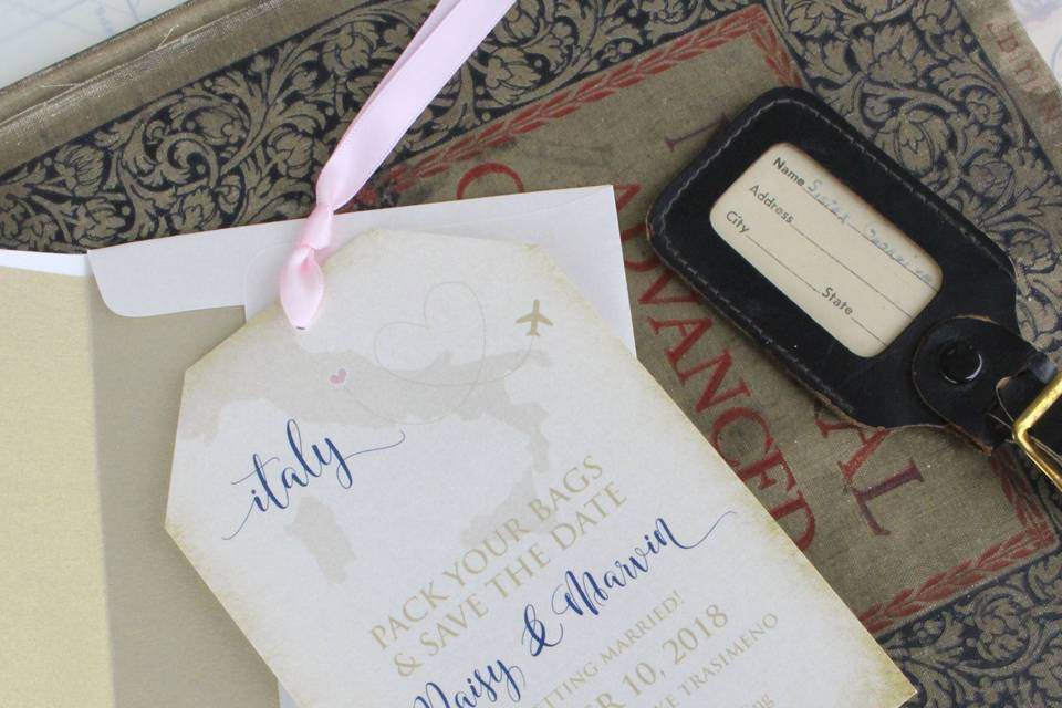 Italy | Luggage Tag Save the Date